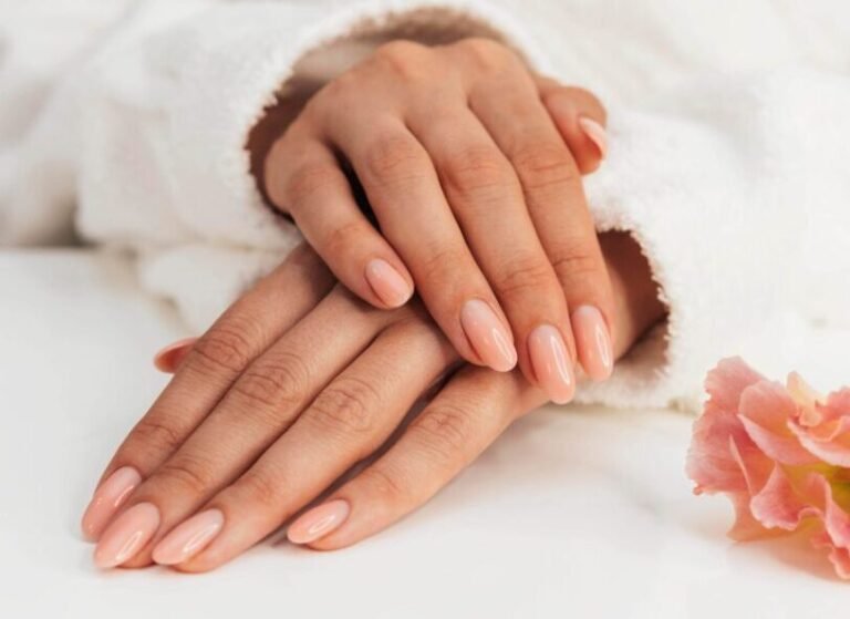 healthy beautiful manicure flowers polish